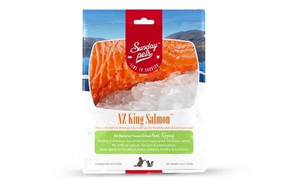 SundayPets フリーズドライトッピング キングサーモン50g