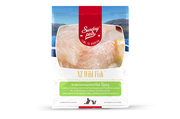 SundayPets フリーズドライトッピング ワイルドフィシュ50g
