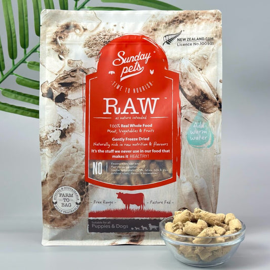 SundayPets フリーズドライ　ロー・ビーフ454g